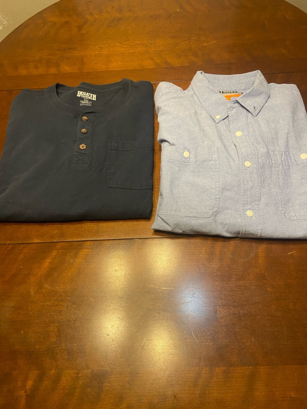 Duluth Trading Dark Gray LongTail T RF and 40 Grit Button Down Bundle Men’s 2XL